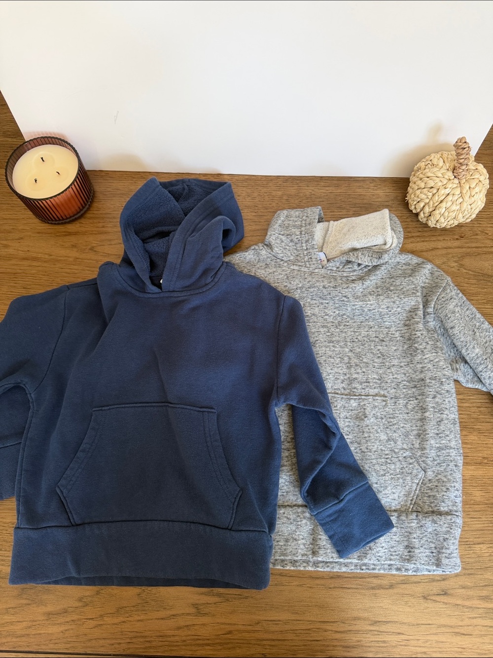 Old Navy Kids Hooded Pullover Sweatshirt - Navy & Heather Gray